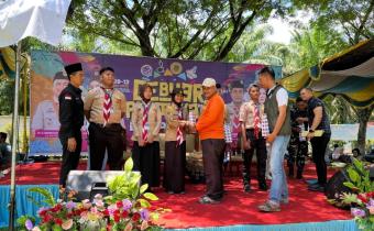 Bawaslu Labura memberikan materi literasi demokrasi sekaligus menandatangani MoU dengan Kwarcab Pramuka Labuhanbatu Utara untuk membentuk Saka Adhyasta Pemilu sebagai wadah pengawasan partisipatif generasi muda, Sabtu