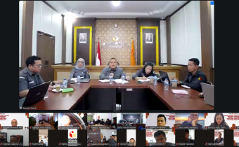 Zoom Meeting Optimalisasi Pemberian Layanan Hukum dan Penyamaan Persepsi Advokasi Hukum serta Standardisasi Praktik di Lingkungan Bawaslu Sumut