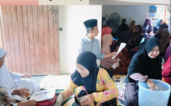 Diskusi bersama ibu-ibu perwiritan di Desa Marbau Selatan, Kecamatan Marbau, terkait penguatan literasi informasi dan pencegahan penyebaran hoaks serta disinformasi di tengah masyarakat, Jumat (08/05/2026).